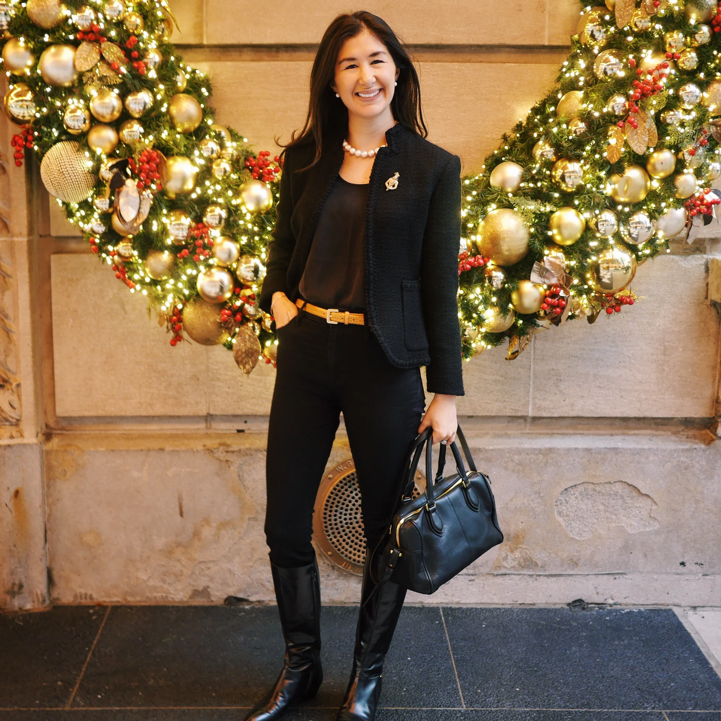 Loft black blazer top